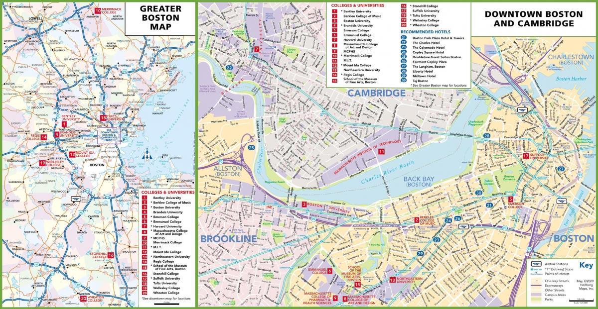 Mapa miasta Boston